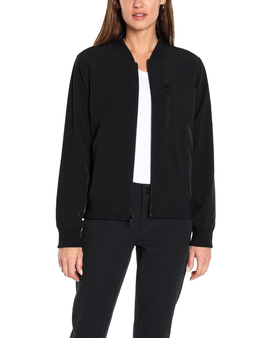 Banana Republic Women’s Lightweight Stretch Bomber Jacket Black Size Medium